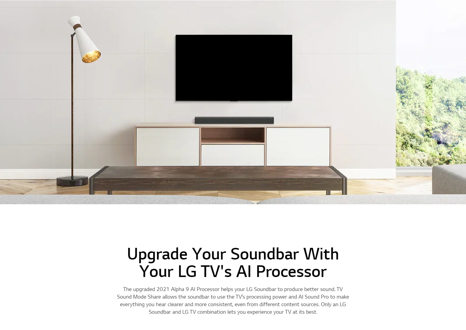 LG Soundbar Truly Immersive 2.1 Channel Sound, Powerful Bass With A Built-In Subwoofer