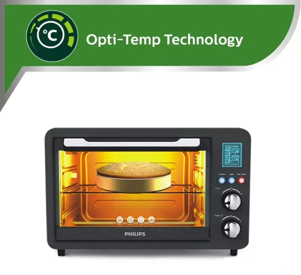 Philips HD6976/00 36 Litre Digital Oven Toaster Grill, 2000W, with Opti Temp Technology