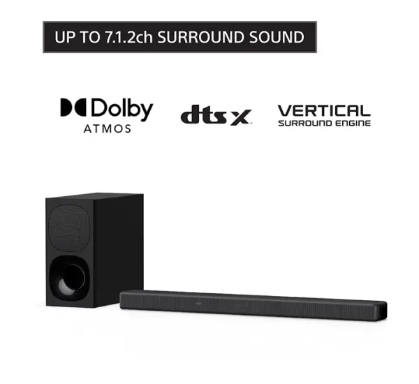 Sony HT-G700 3.1ch 4K Dolby Atmos/DTS:X Soundbar for TV with Wireless subwoofer, 3.1ch Home Theater System (400W, Surround Sound,Bluetooth Connectivity,...