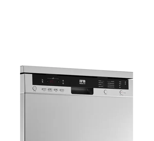 IFB 12 Place Settings Hot Water Wash Free Standing Dishwasher (Neptune VX, Dark Silver, In Built Heater with Hygienic Steam Drying, Perfect for Indian Utensils)