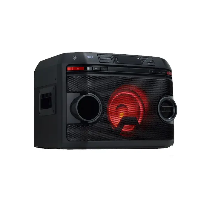 LG OL45 220W RMS, for Karaoke - Karaoke Playback and Recording, Echo Effects and Vocal Effects, Multi-Bluetooth / USB / FM / Mic In / Aux In, Bass Blast and Multi-color Lighting