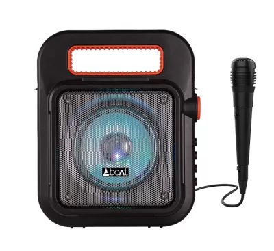 boAt Party Pal 23 | Bluetooth Party Speaker with 15W Sound, Up to 4.5 Hours Playtime, LED Lit, Microphone Jack for Karaoke