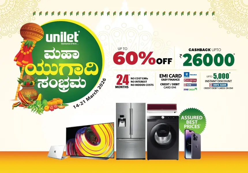 Ugadi Sale Offers on Mobiles, Electronics & Home Appliances – Unilet Stores